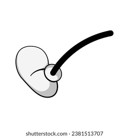 p cartoon leg cartoon. character gesture, funny arm, glove up p cartoon leg sign. isolated symbol vector illustration