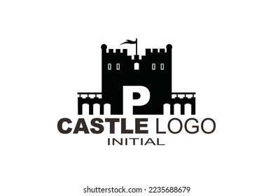 P Castle Letter patrón de logotipo para su marca.