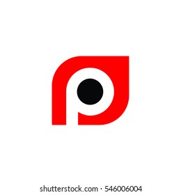 p circle logo letter vector