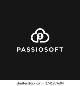 P cloud logo. cloud icon