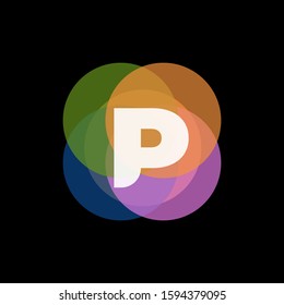P Colorful Vector Logo Icon Design