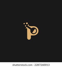 P creative alphabet letter logo for branding and business. P lab Design for lettering and corporate identity. Professional icon template
