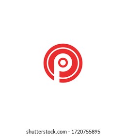 p Creative Letter Logo Design - p-Letter-Rundform-Logo-Vorlage 