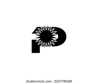 P Creative Logo Design Element With Star Shape