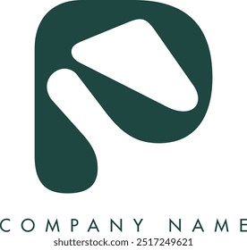 P kreatives modernes abstraktes Buchstaben-Logo, Vektordesign. Nutzbar für Ihr Unternehmen oder Unternehmen und Markenidentität.