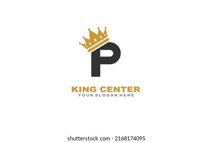 P Crown Waschen Logo Design Inspiration. Design für Vektorbriefe-Vorlagen für Markenbezeichnungen.