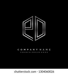P D initial letter, modern logo design template vector 