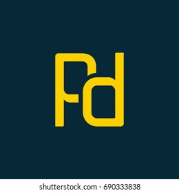 P D joint logo letter design vector template