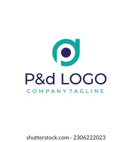 P and D letter Logo Design, PD logo ord DP logo