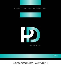 P & D Letter logo design with packaging design vector template