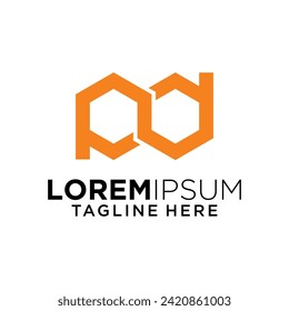 p d Logo-Design-Grafikvorlage