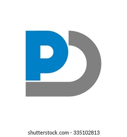 p and d logotype. vector logo. eps 8.