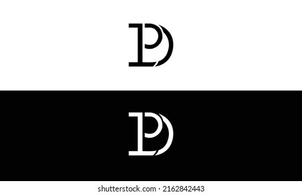 p d pd dp initial logo design vector graphic idea creative