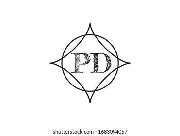 P D, PD Initial Letter Logo design vector template, Graphic Alphabet Symbol for Corporate Business Identity