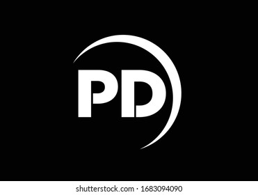 P D, PD Initial Letter Logo design vector template, Graphic Alphabet Symbol for Corporate Business Identity