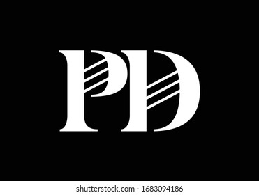 P D, PD Initial Letter Logo design vector template, Graphic Alphabet Symbol for Corporate Business Identity