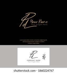 P D PD Initial letter handwriting and signature logo. Beauty vector initial logo .Fashion, boutique, floral and botanical