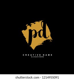 P D PD Initial logo template vector