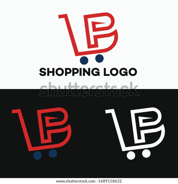 P Design Shopping Logo P Shopping Stock Vector (Royalty Free ...