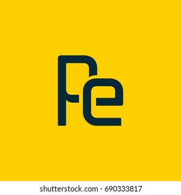 P E joint logo letter design vector template