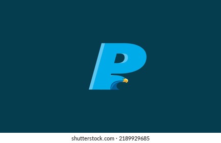 P Eagle alphabet letter logo icon design. Creative template for a company and business P Logo