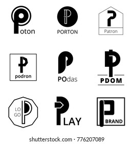 P Emblem Logo Letter Style