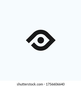 P eye logo. eye icon