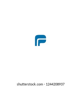 P F Initial Letter Logo Vector