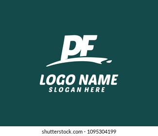 P F Initial logo