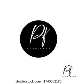 P F PF Initial letter handwriting and signature logo.