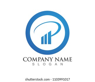 P Finance logos Template Vector
