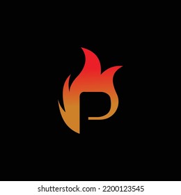 p fire logo design template