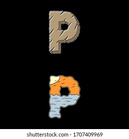 P Font Stone and Summer