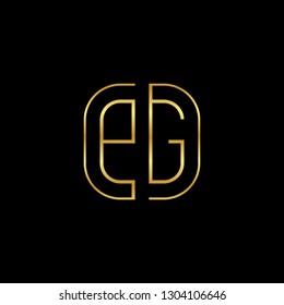 P G initial letter, modern logo design template vector
