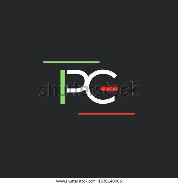 P G Letters Joint Logo Design Stock Vector Royalty Free