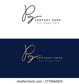 P G PG Initial letter handwriting and signature logo.	

