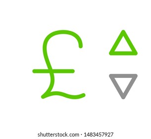 P, GBP, 826, Pound, UK Banking Currency icon typography logo banner set isolated on background. Abstract concept graphic element. Collection of currency symbols ISO 4217 signs used in country