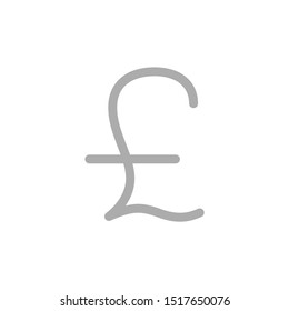 P, GBP, 826, Pound, UK Banking Currency icon typography logo banner set isolated on background. Abstract concept graphic element. Collection of currency symbols ISO 4217 signs used in country