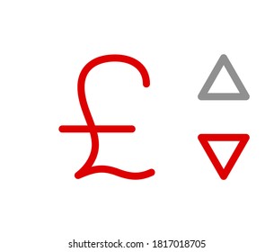 P, GBP, 826, Pound, UK Banking Currency icon typography logo banner set isolated on background. Abstract concept graphic element. Collection of currency symbols ISO 4217 signs used in country