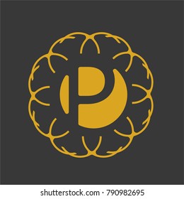 P
Gold Flower Logo