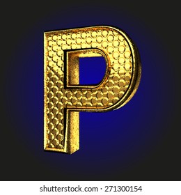 p golden letter