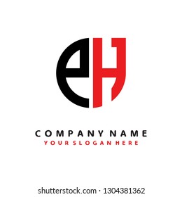 P H initial letter, modern logo design template vector