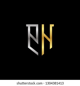 P H initial letter, modern logo design template vector