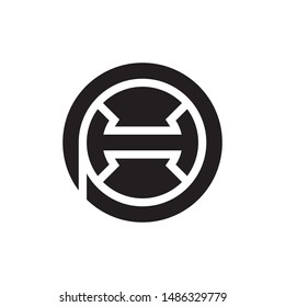 P H letter design vector
