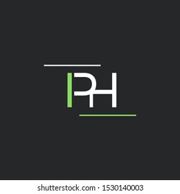 P H letters joint logo design template