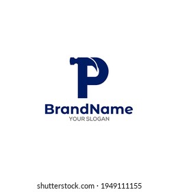 P Hammer Logo Design Vector
