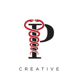 P Health Logo Design Vector Icon