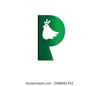 P and Hen Logo. logo symbol icon vector graphic design illustration idea creative