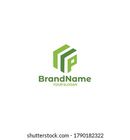 P Hexagon Arrow Logo Design Vector
