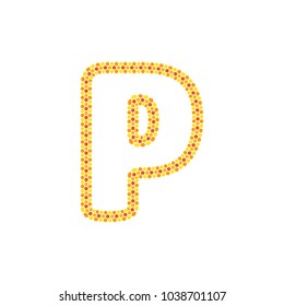 P Hexagon Letter Logo Icon Design